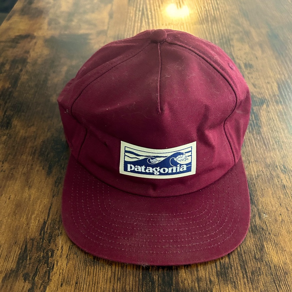Red Patagonia P-6 triad SnapBack hat